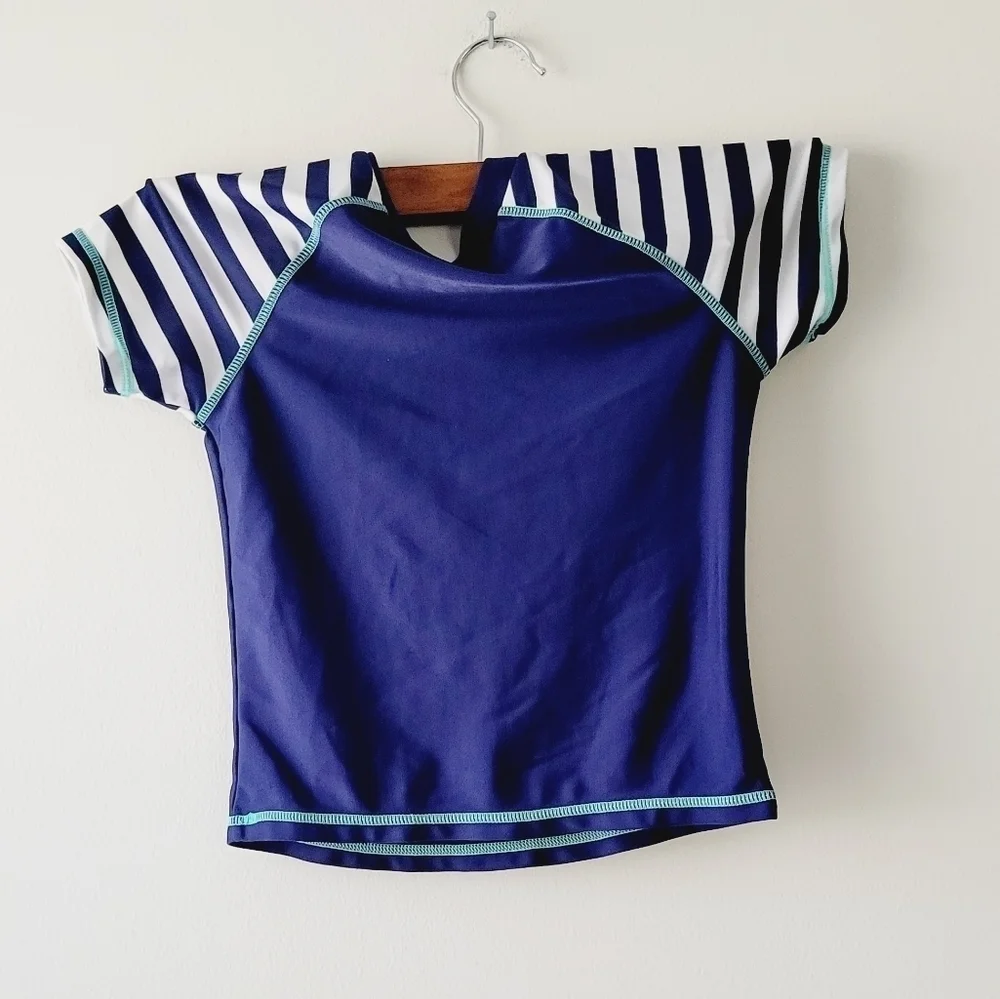 Cat& Jack swim suit short sleeve top multicolor top size‎ 6/6x